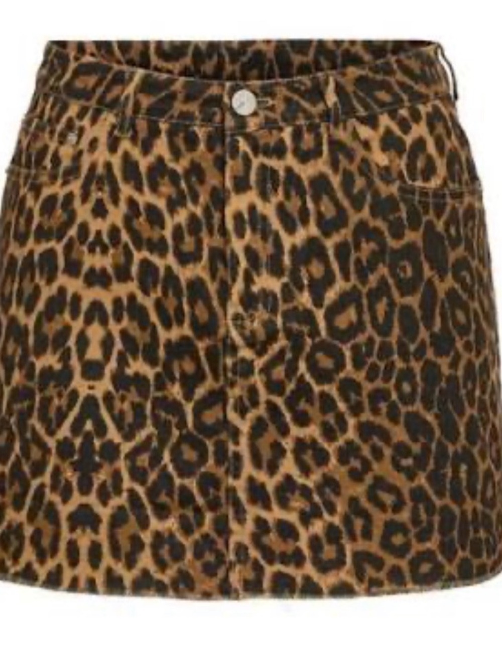Noisy May Leopard Print Mini Skirt - Brown & Black